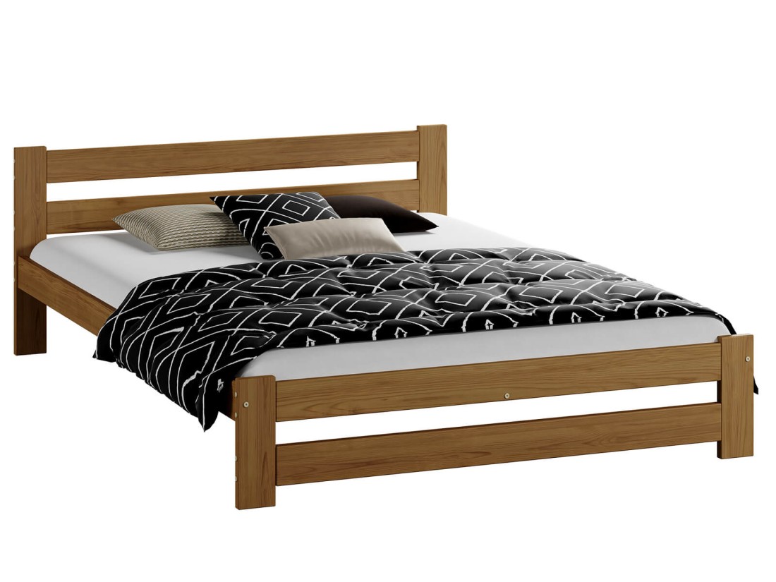 Fa ágy 120x200cm Eureka VitBed tölgy