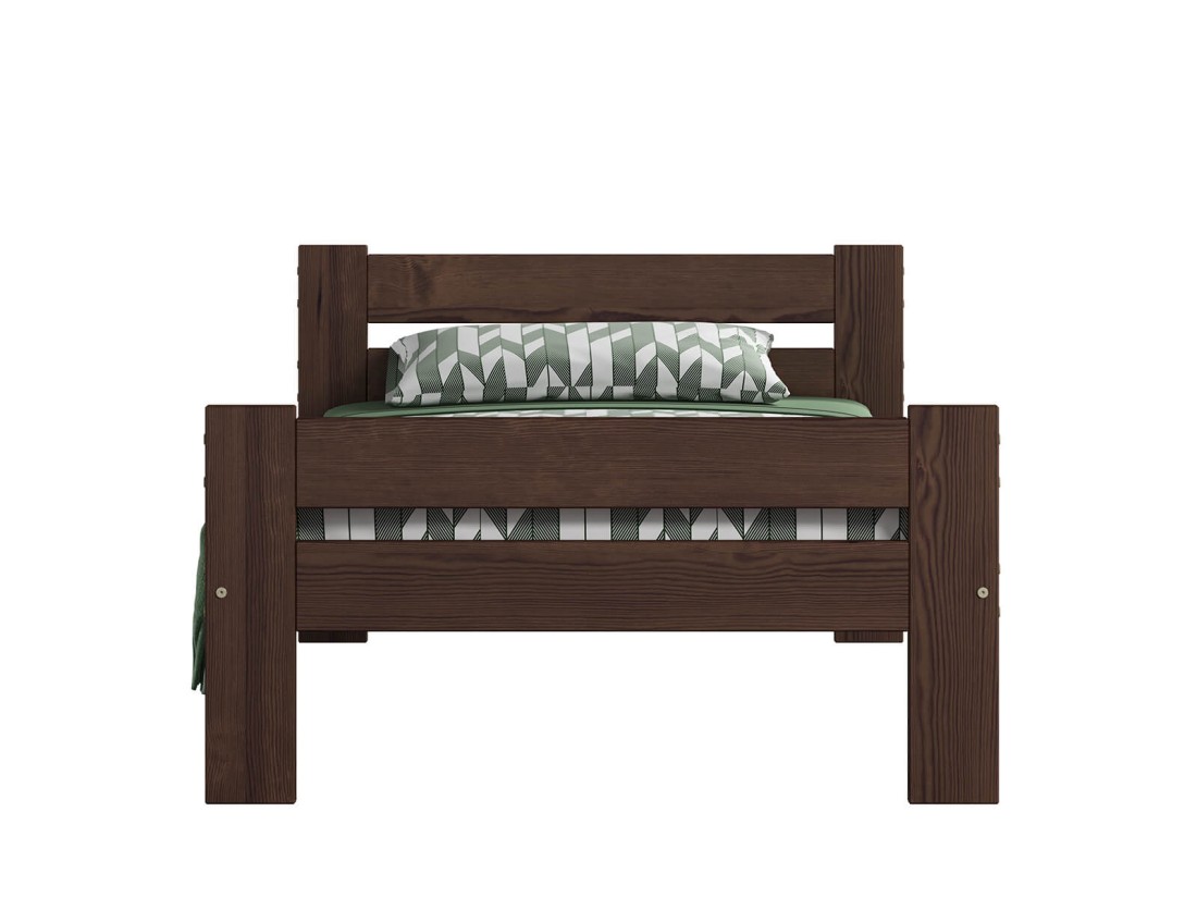 Fa ágy 90x200cm Kenta VitBed dió + matrac 90x200cm Kassandra