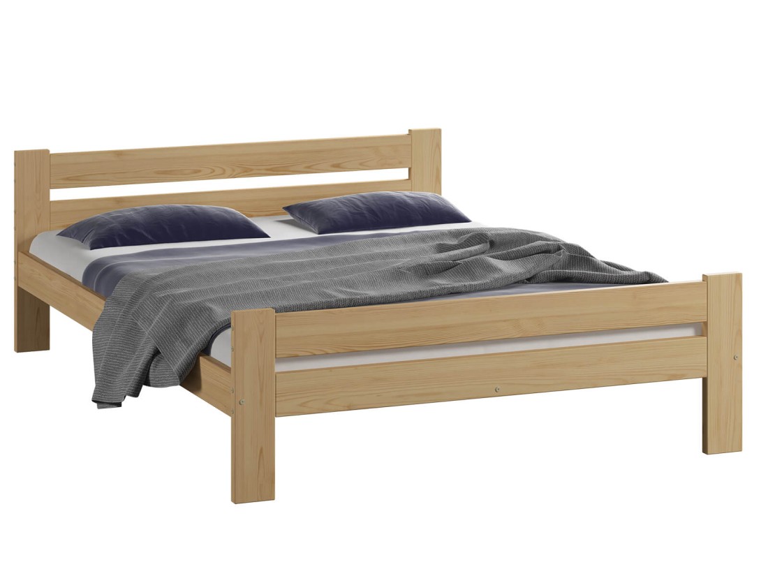 Fa ágy 120x200cm Kenta VitBed lakkozás nélkül