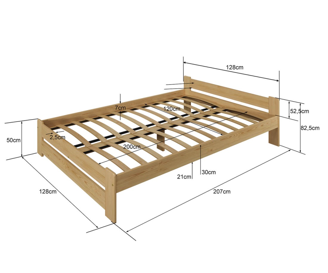 Fa ágy 120x200 Euro éger