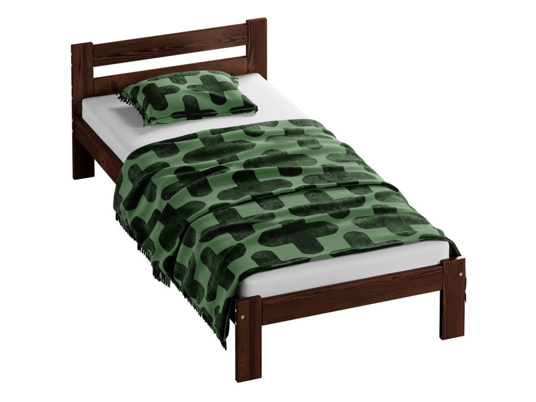 Fa ágy 90x200 VitBed Akio diófa