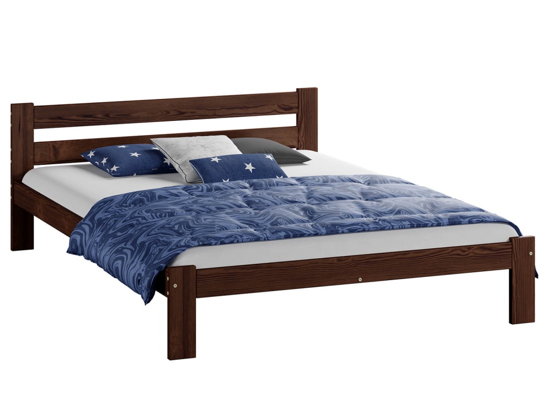 Fa ágy 160x200 VitBed Akio dió + Matrac 160x200 Heka