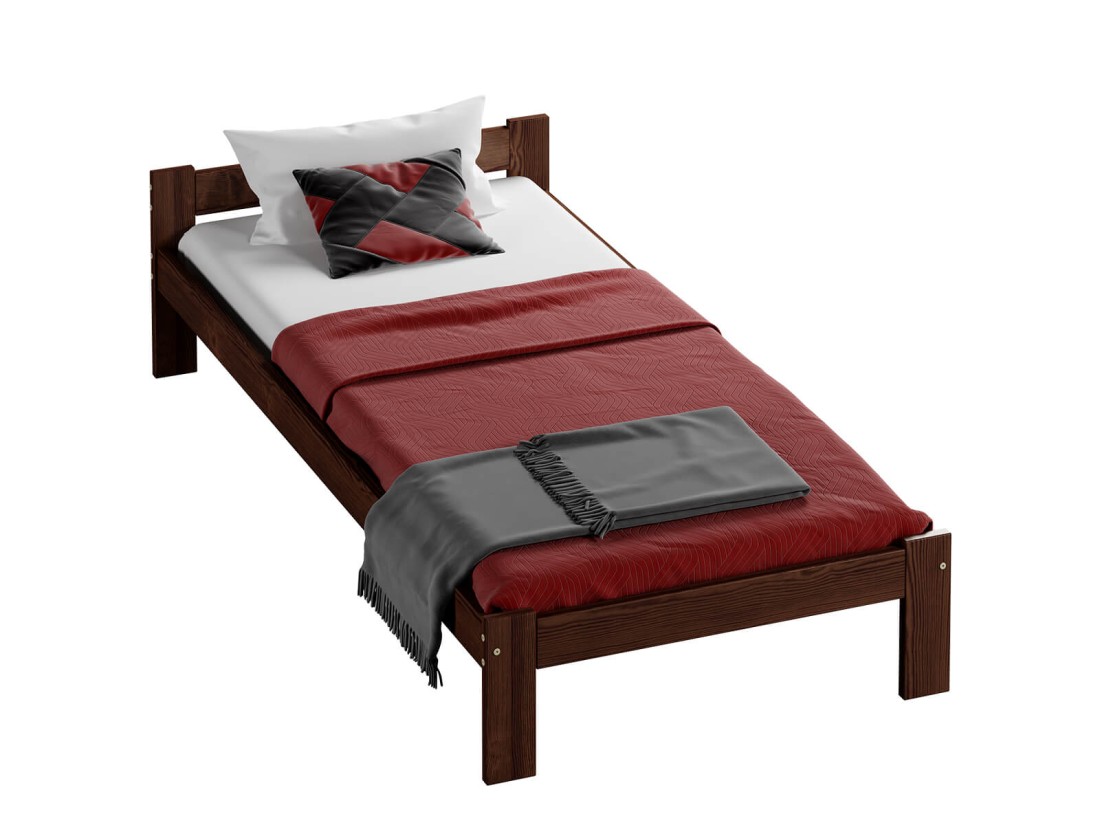 Fa ágy 90x200 Isao VitBed dió + Matrac 90x200 Heka