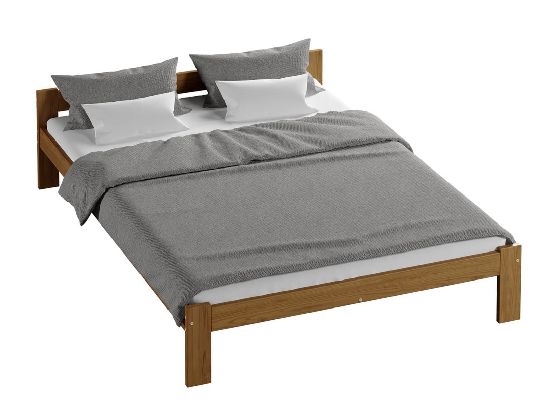 Fa ágy 140x200 Isao VitBed tölgy + Matrac 140x200 Heka