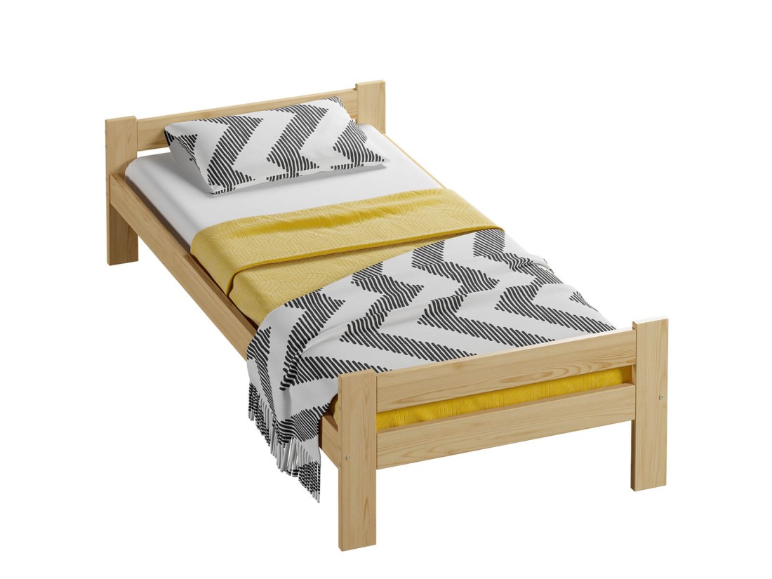 Fa ágy 90x200 Fumi VitBed fenyő + Matrac 90x200cm Kassandra