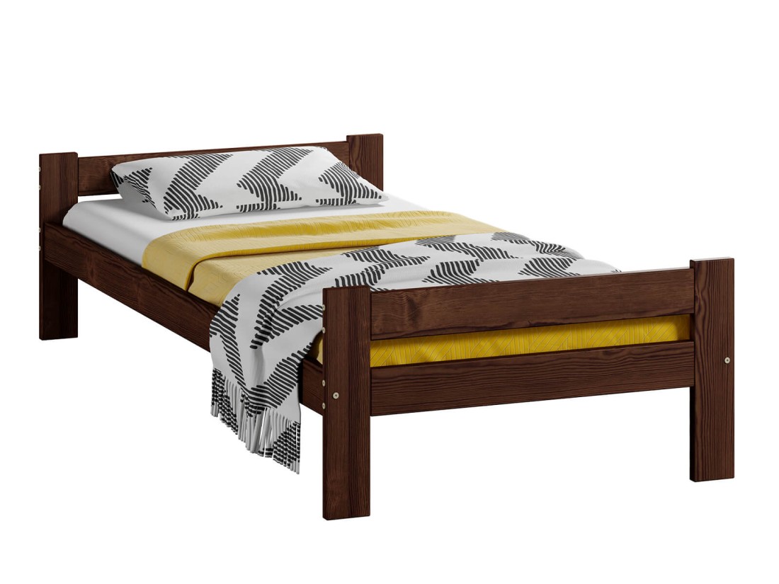 Fa ágy 90x200 Fumi VitBed dió + Matrac 90x200cm Kassandra