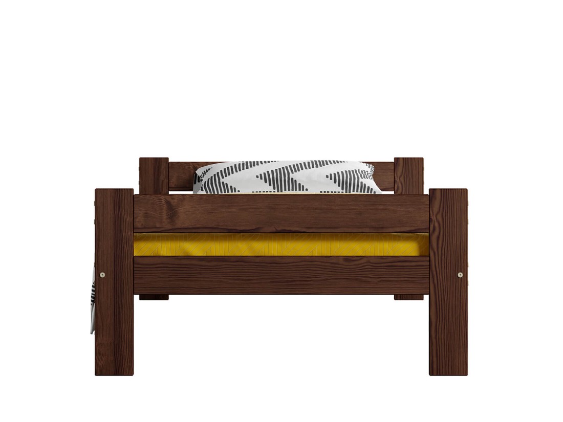 Fa ágy 90x200 Fumi VitBed dió + Matrac 90x200cm Kassandra