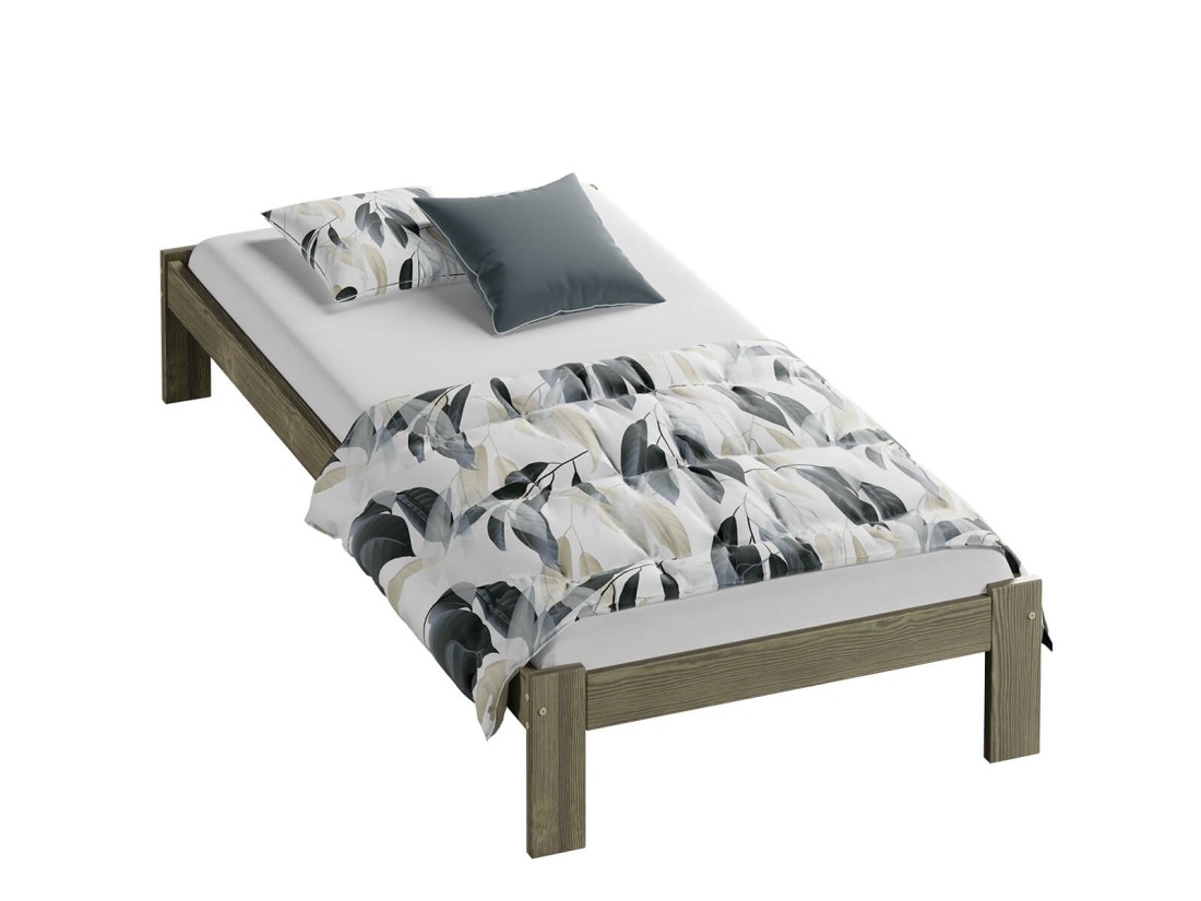 Fa ágy 90x200 VitBed Anzu szarvasgombás tölgy