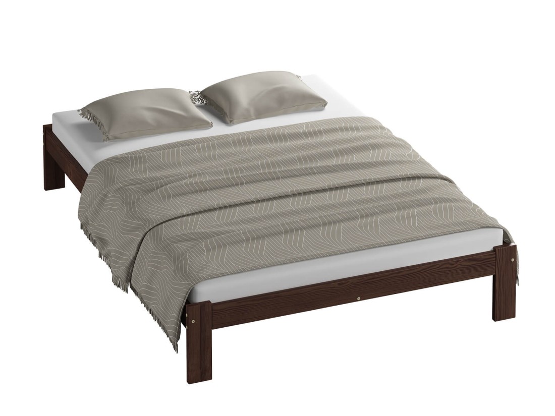 Fa ágy 140x200 VitBed Anzu dió