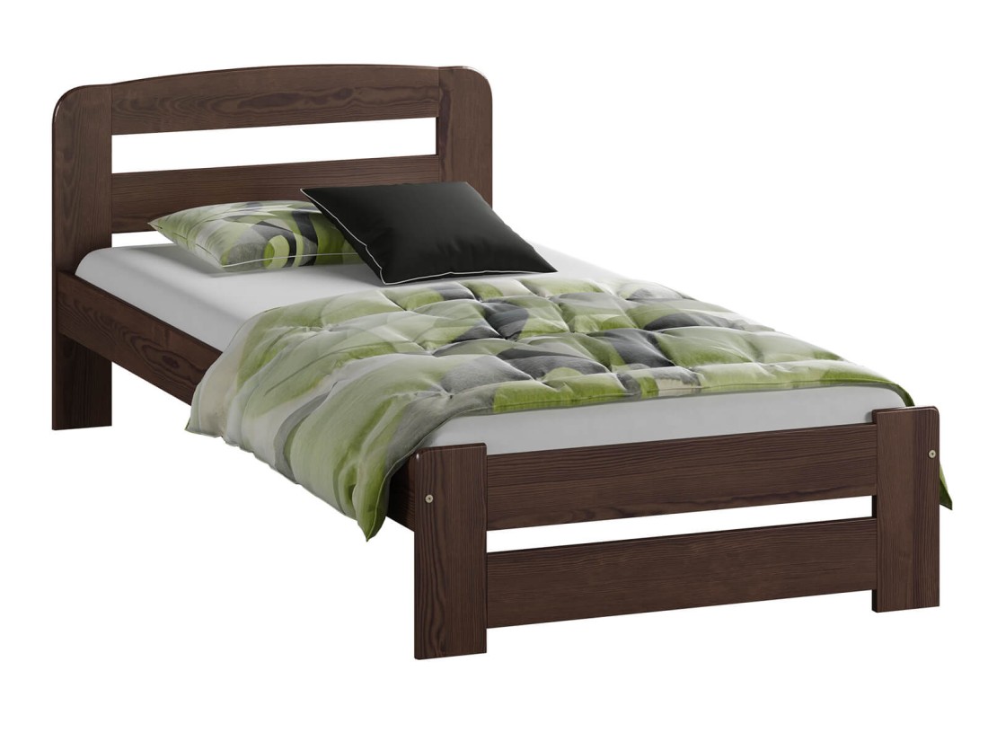 Fenyő ágy 90x200 Sasa dió