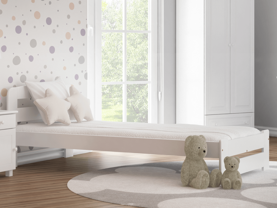 Fenyő ágy 90x200 Sasa fehér