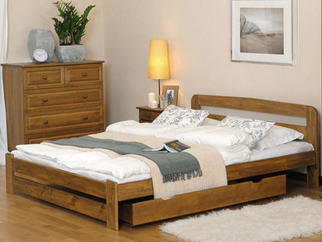 Fenyő ágy 160x200 Sasa tölgy