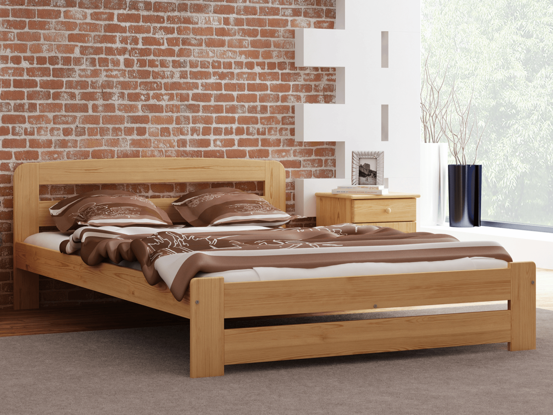 Fenyő ágy 160x200 Sasa éger