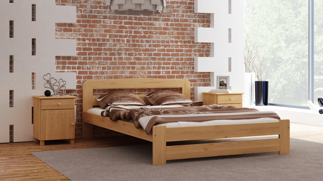 Fenyő ágy 160x200 Sasa éger