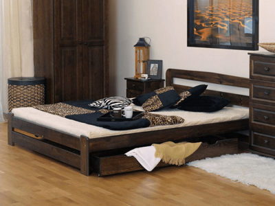 Fenyő ágy 160x200 Sasa dió