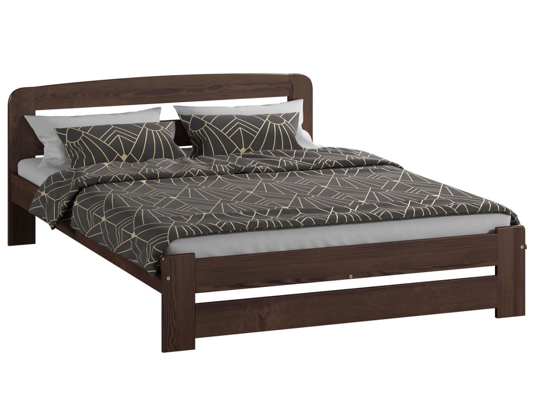 Fenyő ágy 180x200 Sasa dió