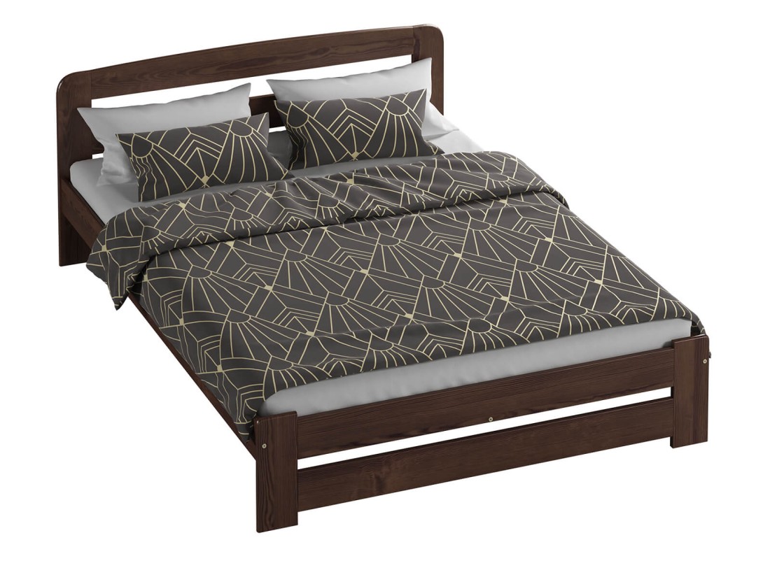 Fenyő ágy 180x200 Sasa dió