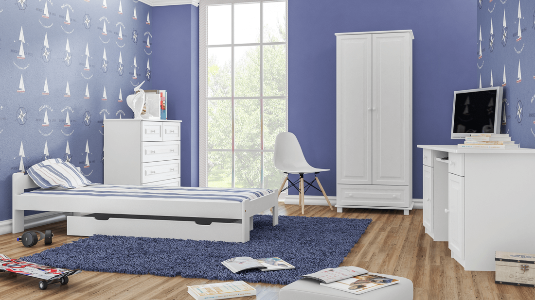 Fenyő ágy 90x200 Jasnena fehér