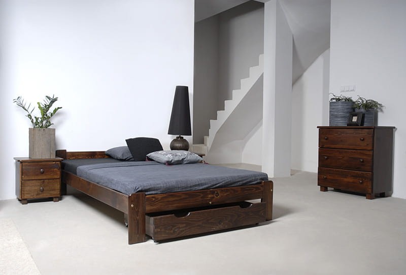 Fenyő ágy 140x200 Jasnena dió