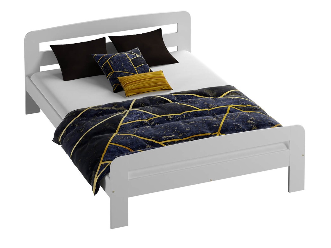 Fenyő ágy 140x200 Nastenka fehér
