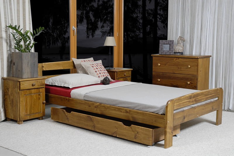 Fenyő ágy 160x200 Nastenka tölgy