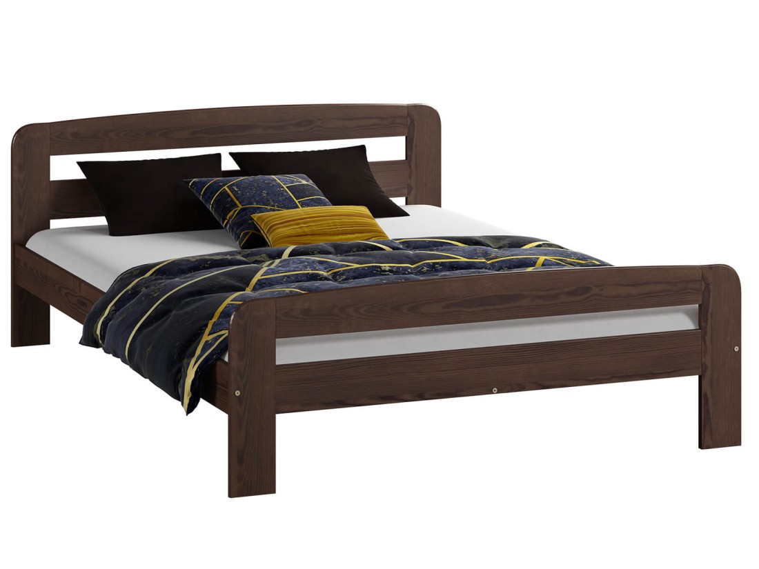 Fenyő ágy 120x200 Nastenka dió