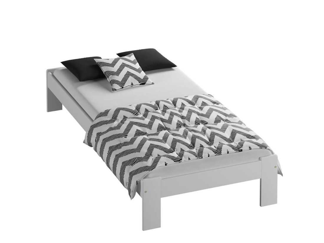 Fa ágy 90x200 Adéla fehér