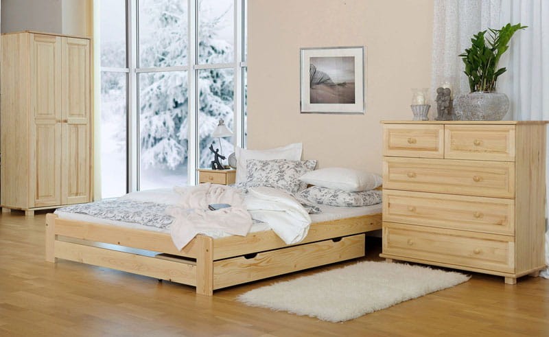 Fa ágy 140x200 Euro fenyő