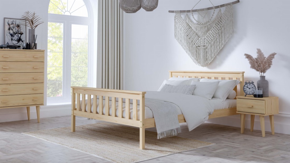 Fenyő ágy 120x200 Naxter fenyő