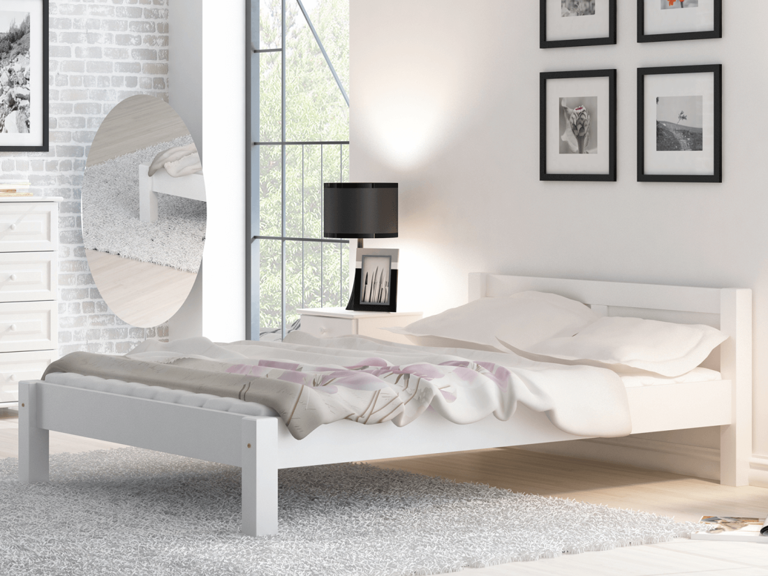 Fenyő ágy 140x200 Viktoria fehér