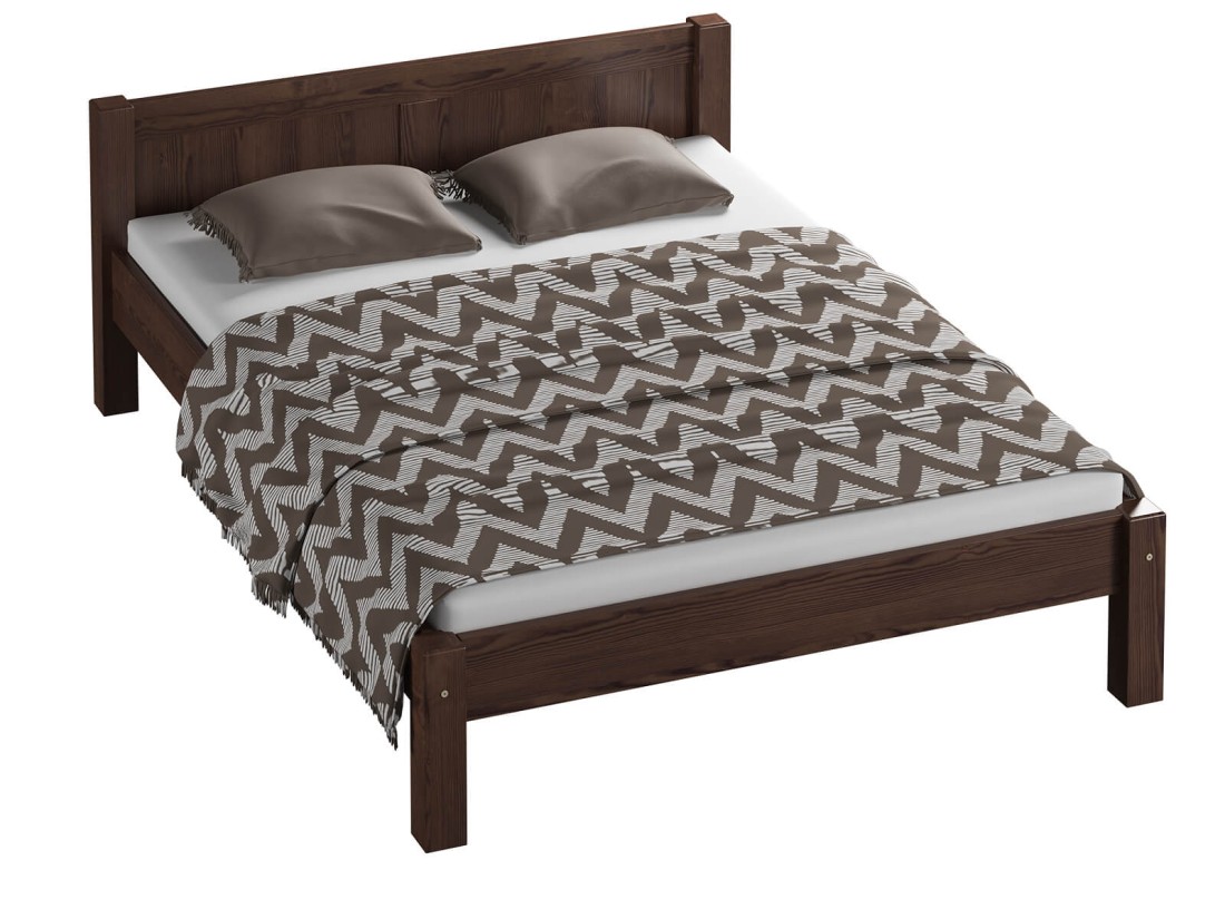 Fenyő ágy 140x200 Viktoria dió