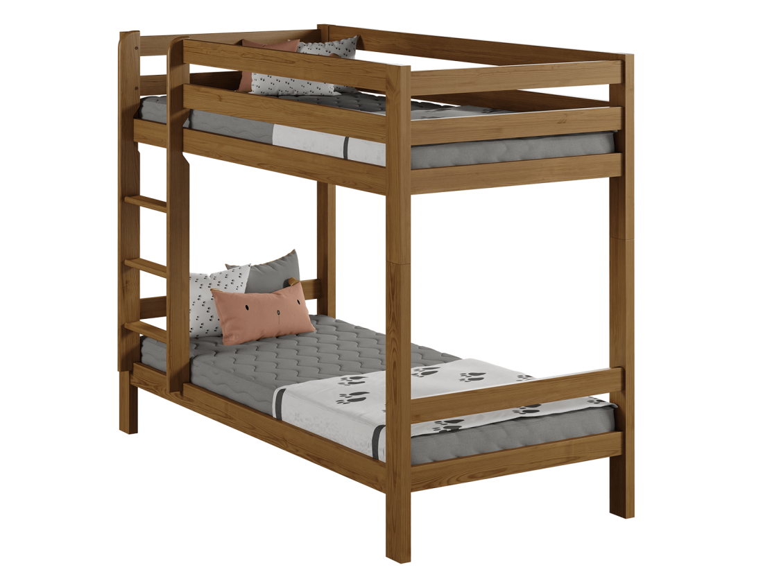 Fából készült emeletes ágy 90x200cm tölgy