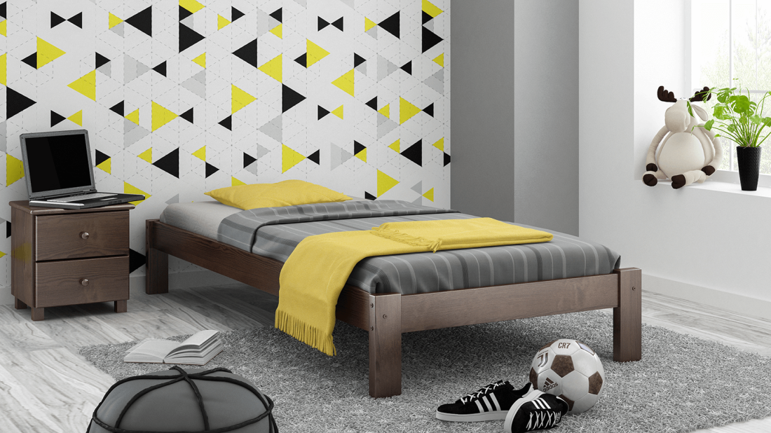 Fenyő ágy 90x200 Luisa dió