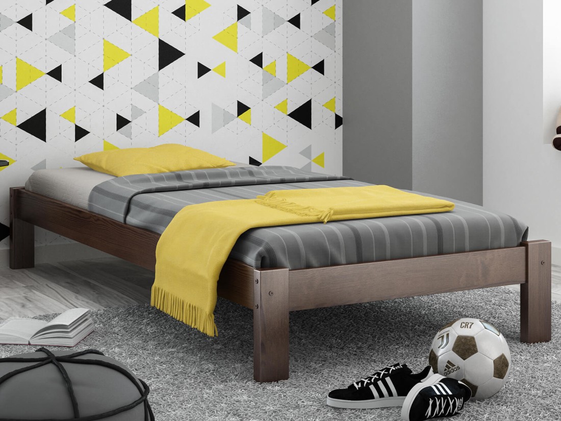 Fenyő ágy 90x200 Luisa dió