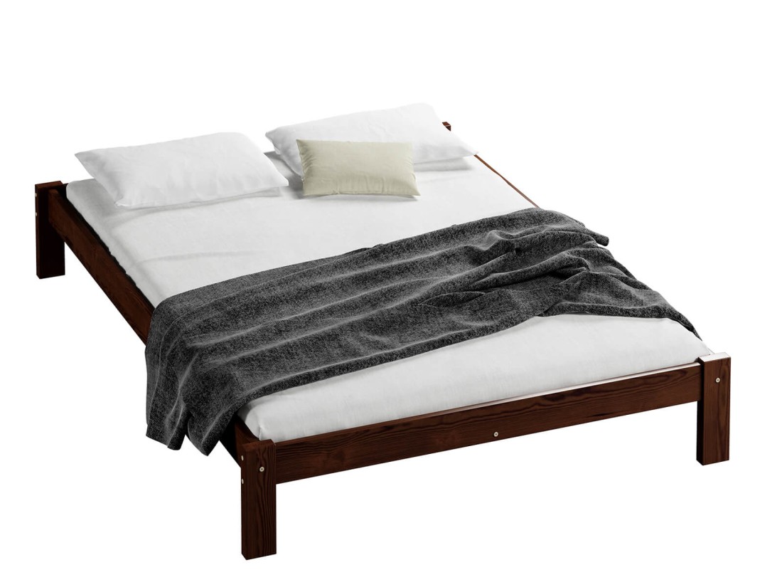 Fenyő ágy 120x200 Luisa dió