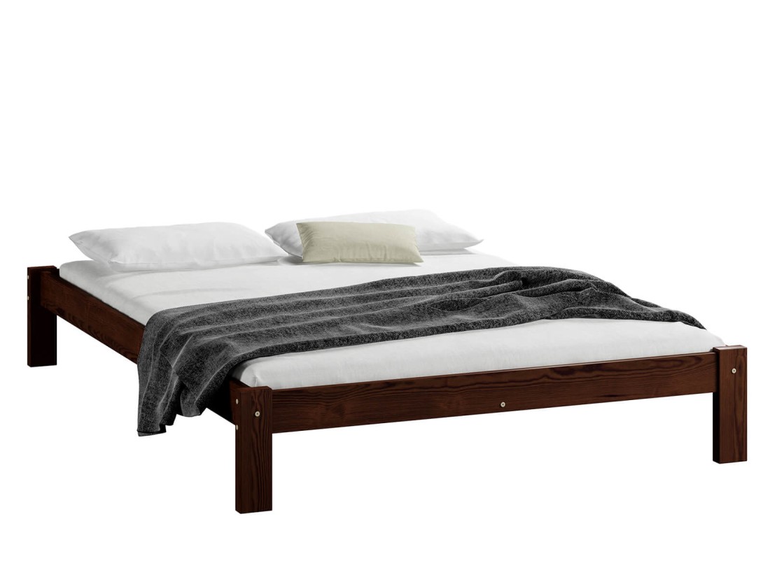 Fenyő ágy 140x200 Luisa dió