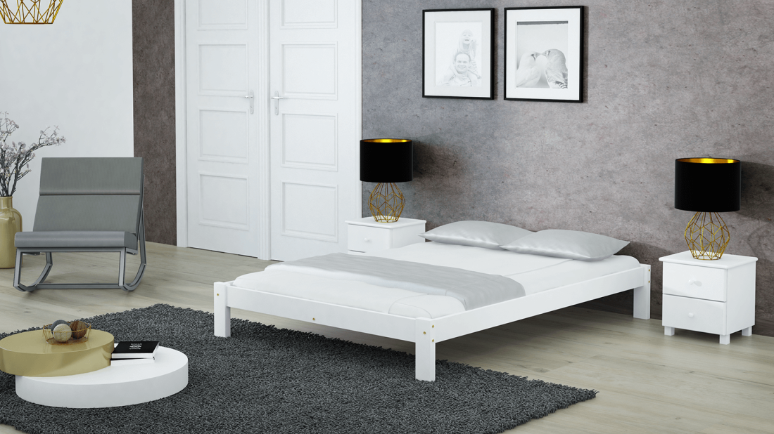 Fenyő ágy 140x200 Luisa fehér