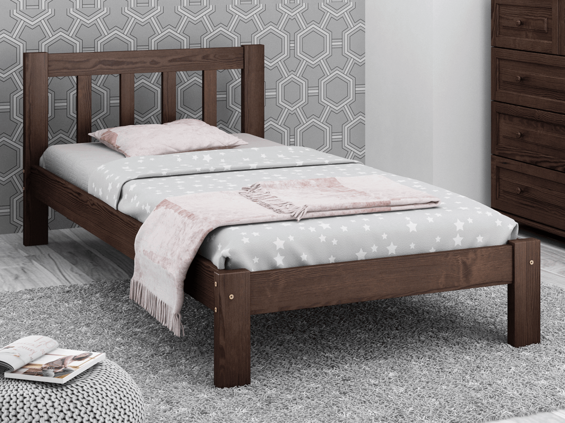 Fenyő ágy 90x200 Alena dió