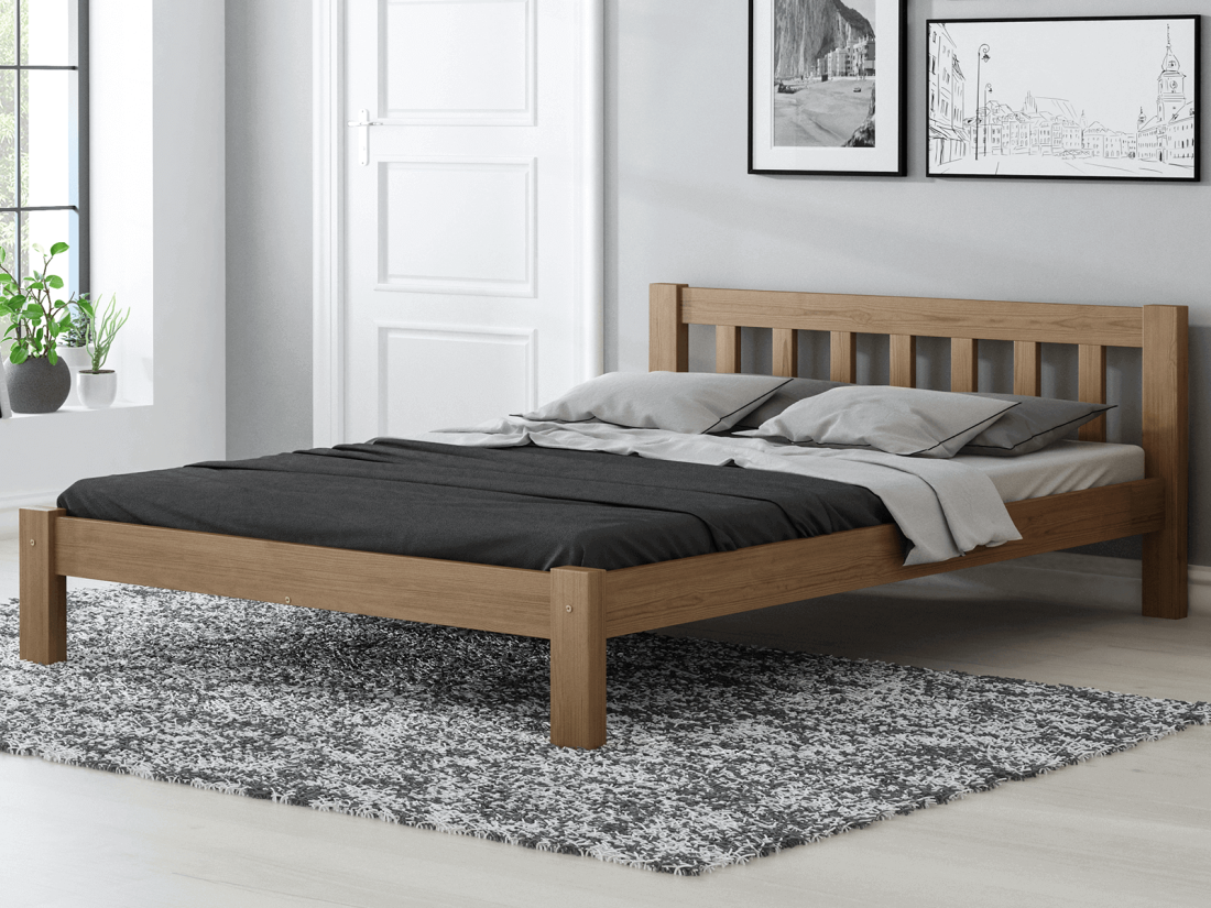 Fenyő ágy 140x200 Alena tölgy