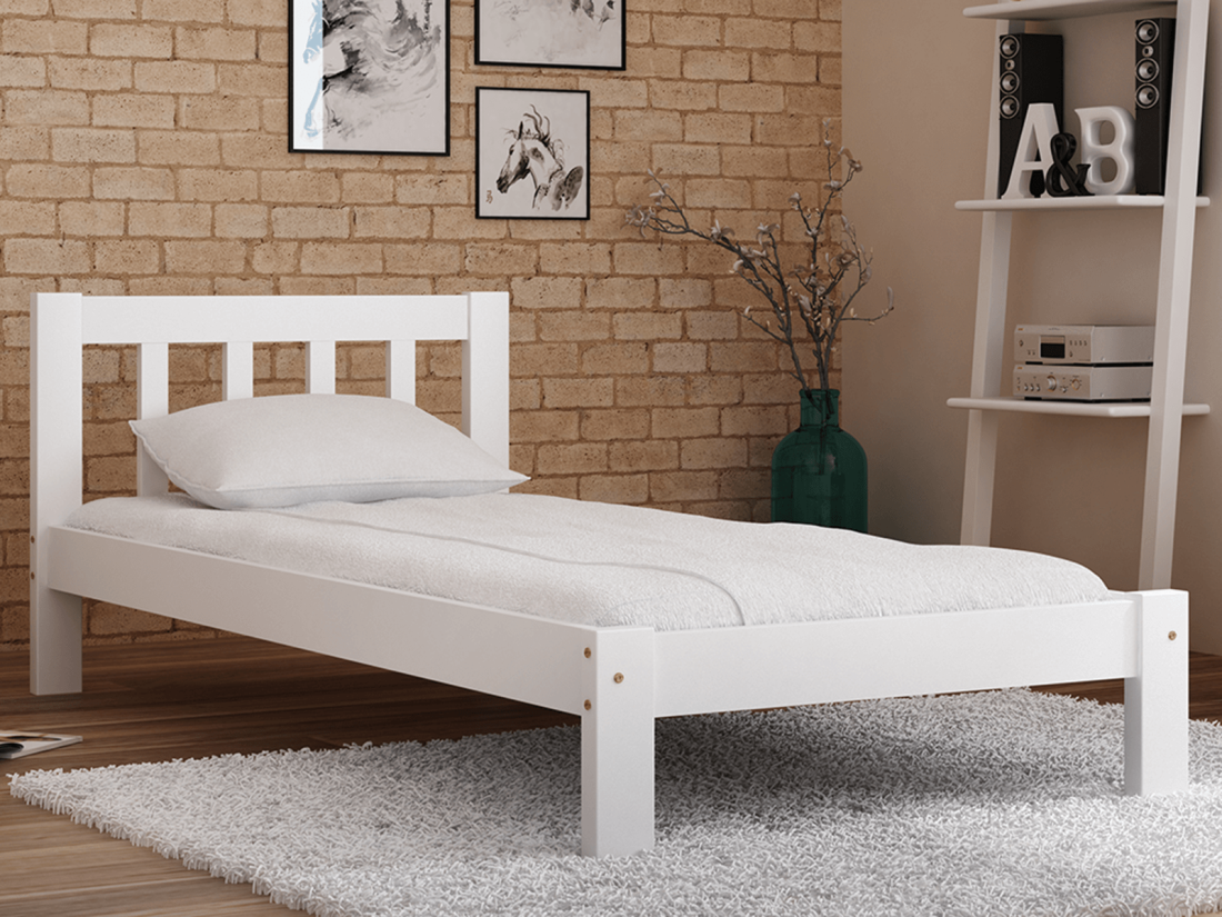 Fenyő ágy 90x200 Alena fehér