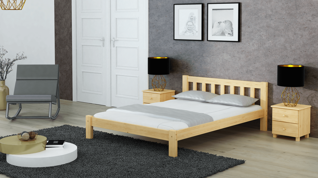 Fenyő ágy 120x200 Alena fenyő