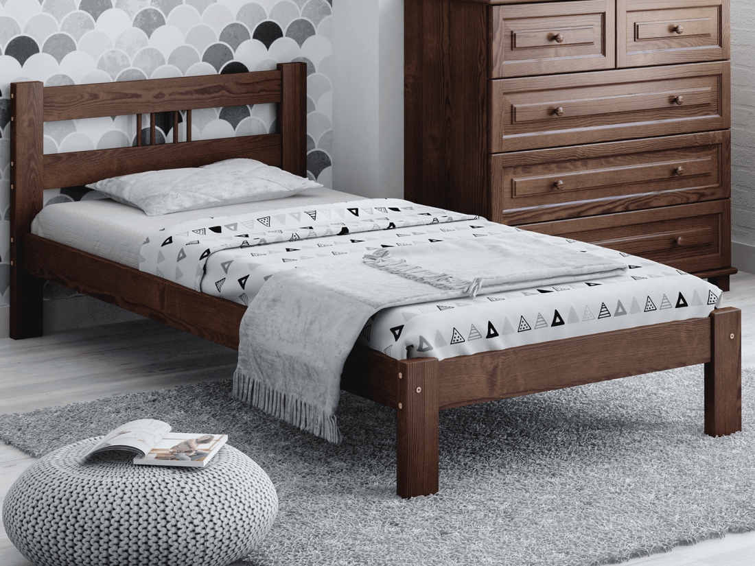 Fenyő ágy 90x200 Virginia dió