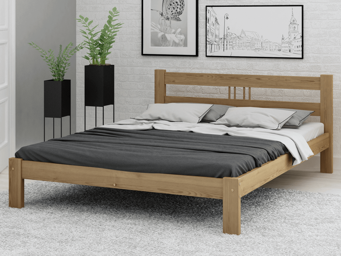 Fenyő ágy 120x200 Virginia tölgy