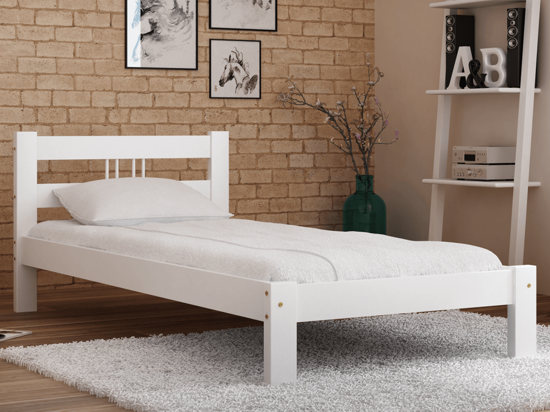 Fenyő ágy 90x200 Virginia fehér
