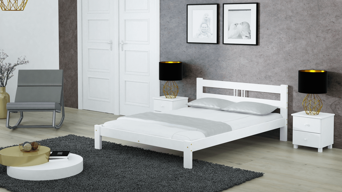 Fenyő ágy 120x200 Virginia fehér