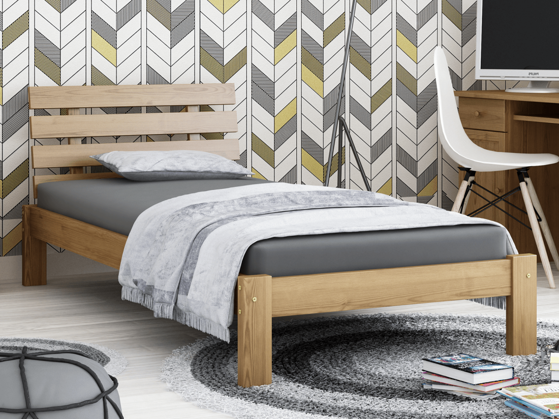 Fenyő ágy 90x200 Karla tölgy