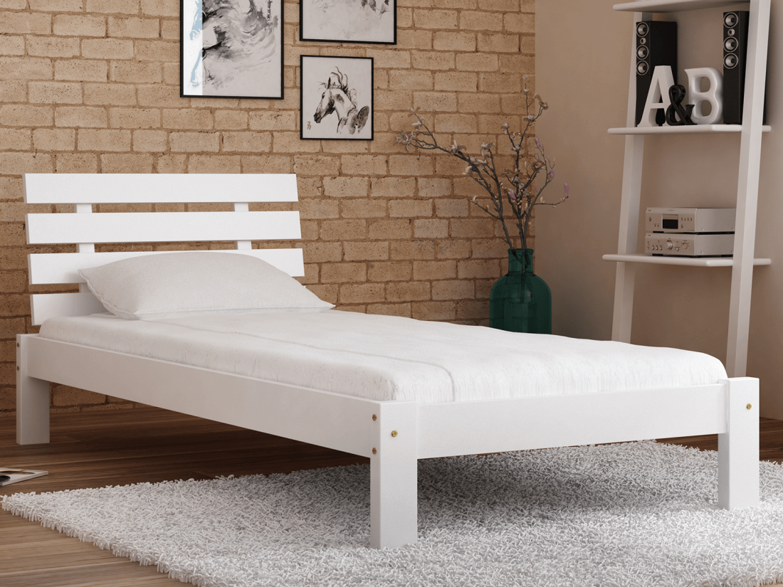 Fenyő ágy 90x200 Karla fehér
