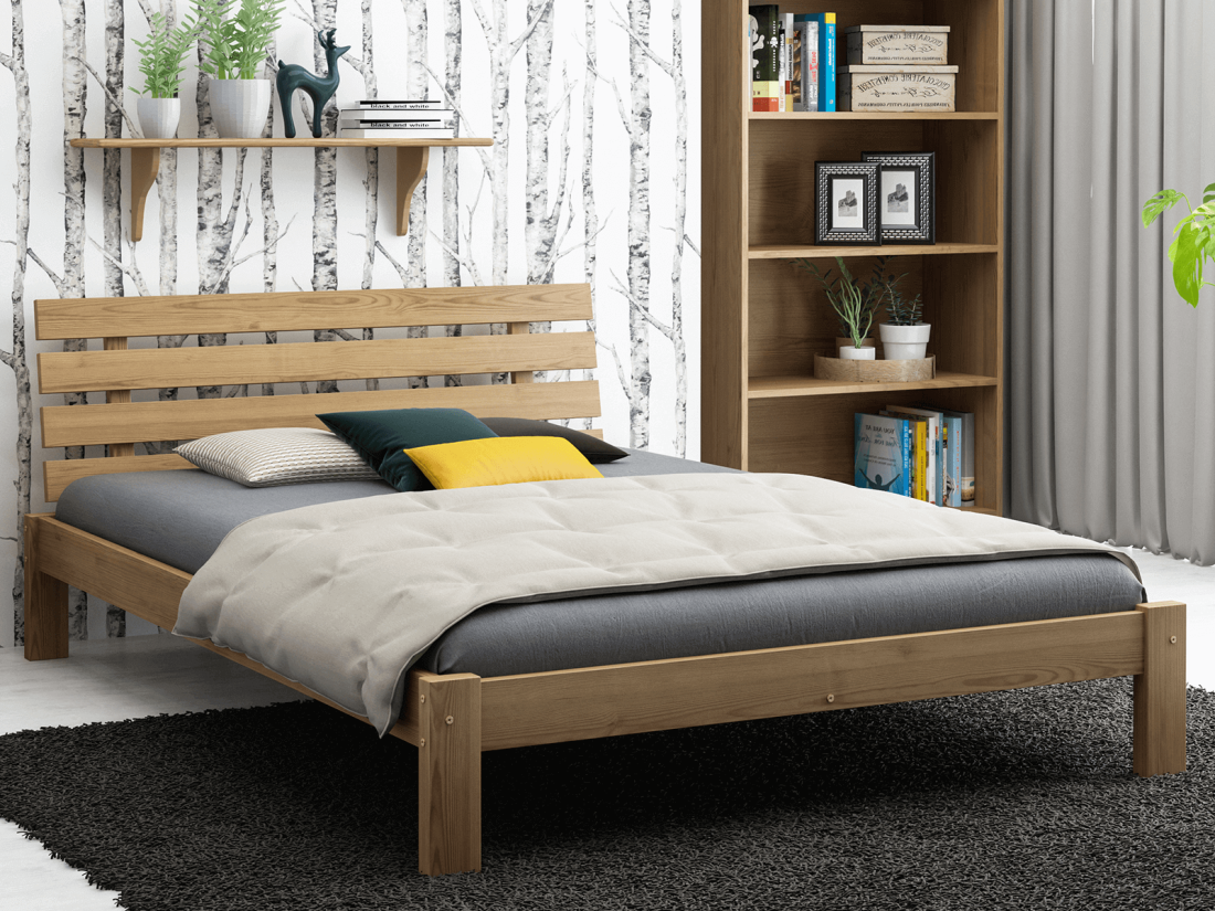 Fenyő ágy 120x200 Karla tölgy