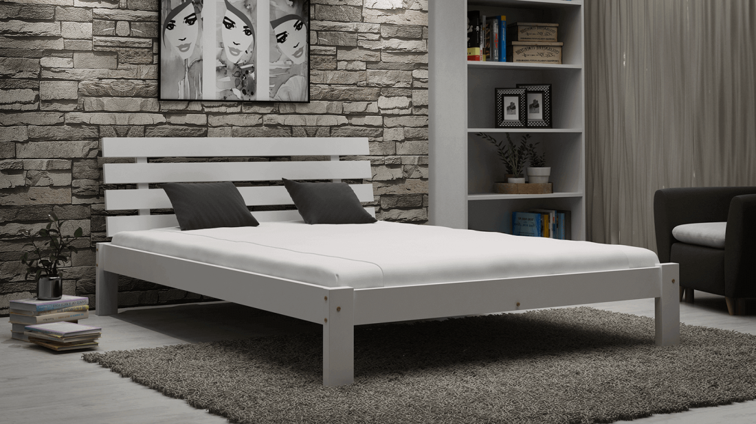Fenyő ágy 120x200 Karla fehér