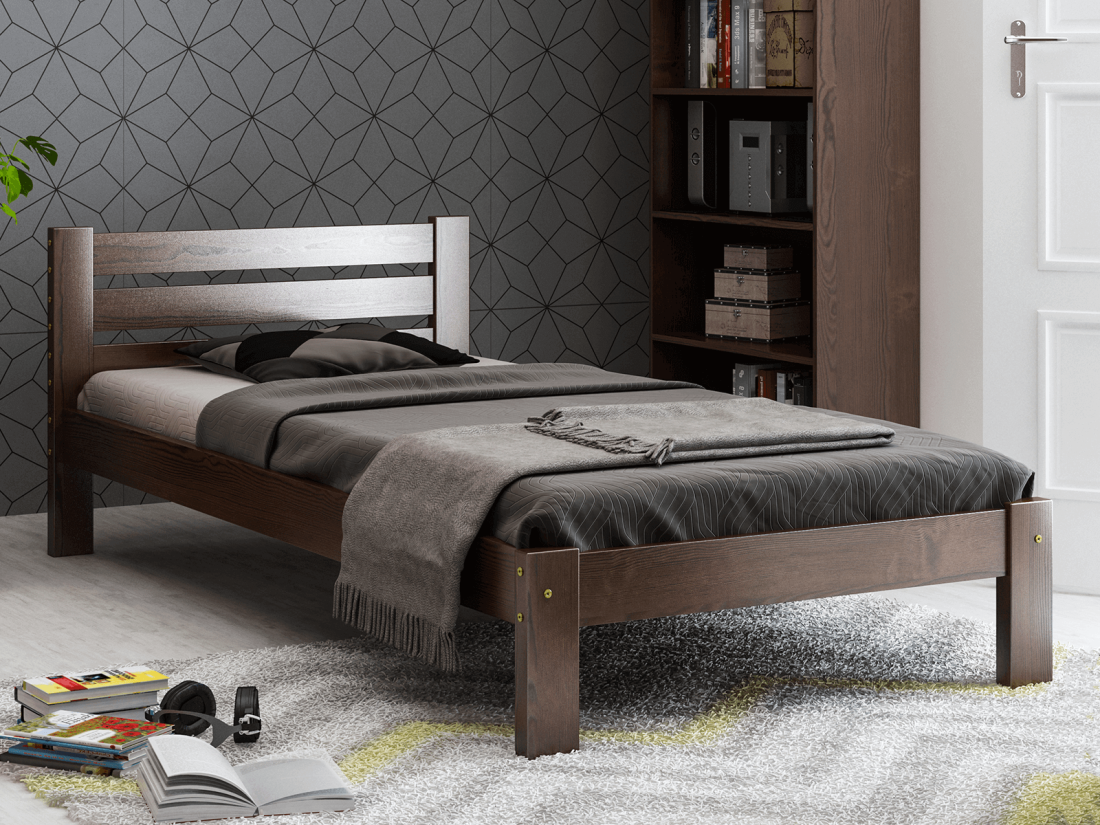 Fenyő ágy 90x200 Ajza dió